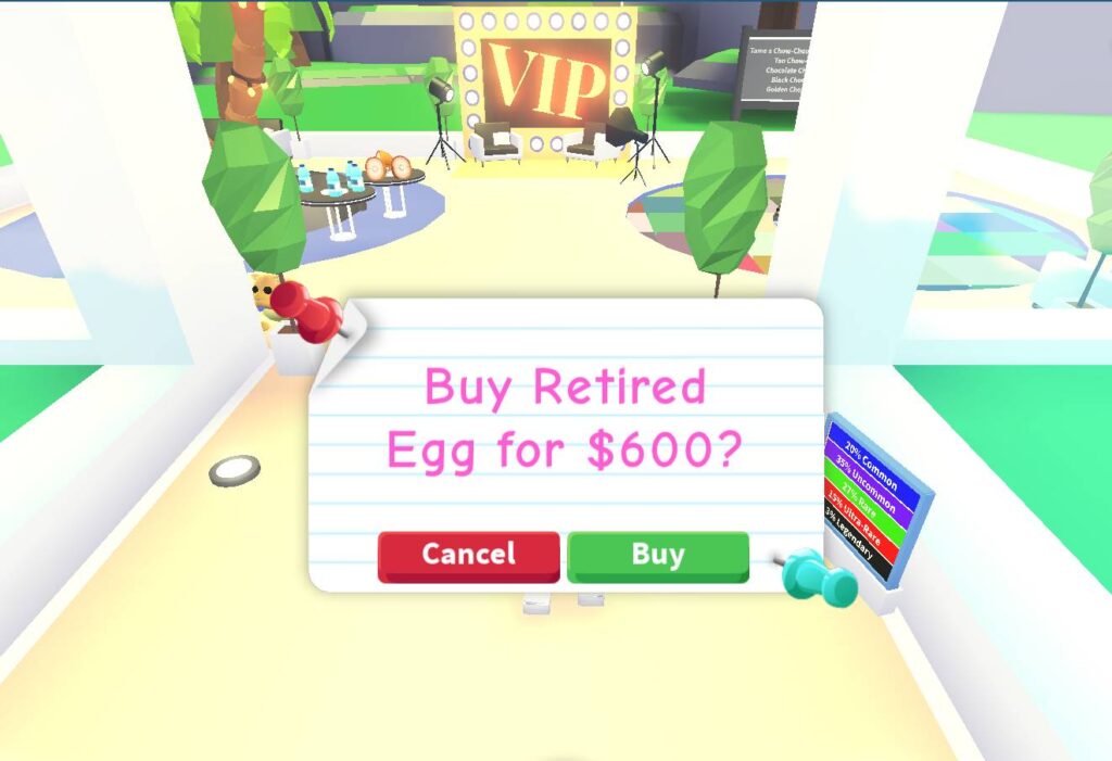 buying a retired egg for 600