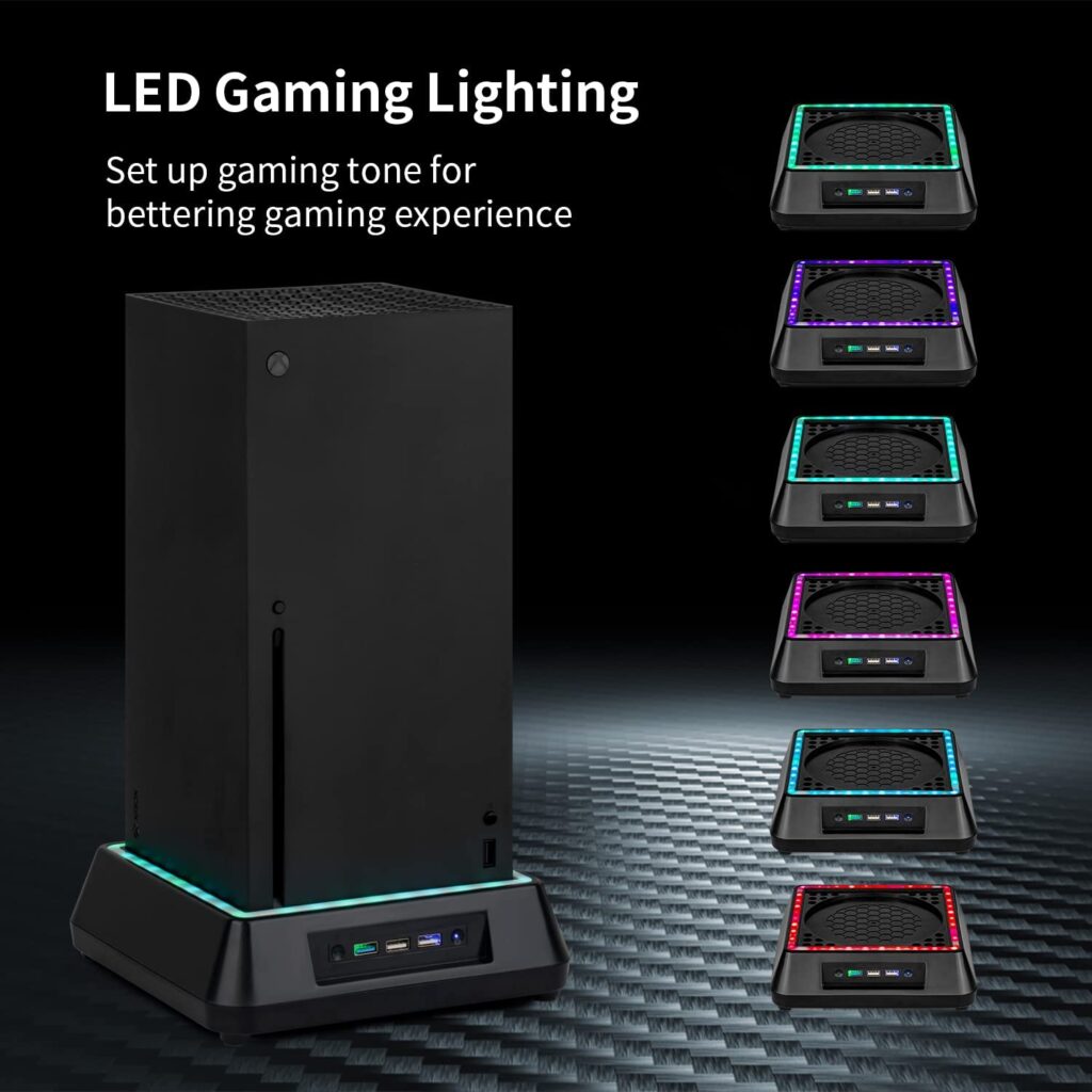 Mviioe Xbox Series X Cooling Stand LED illumination chart