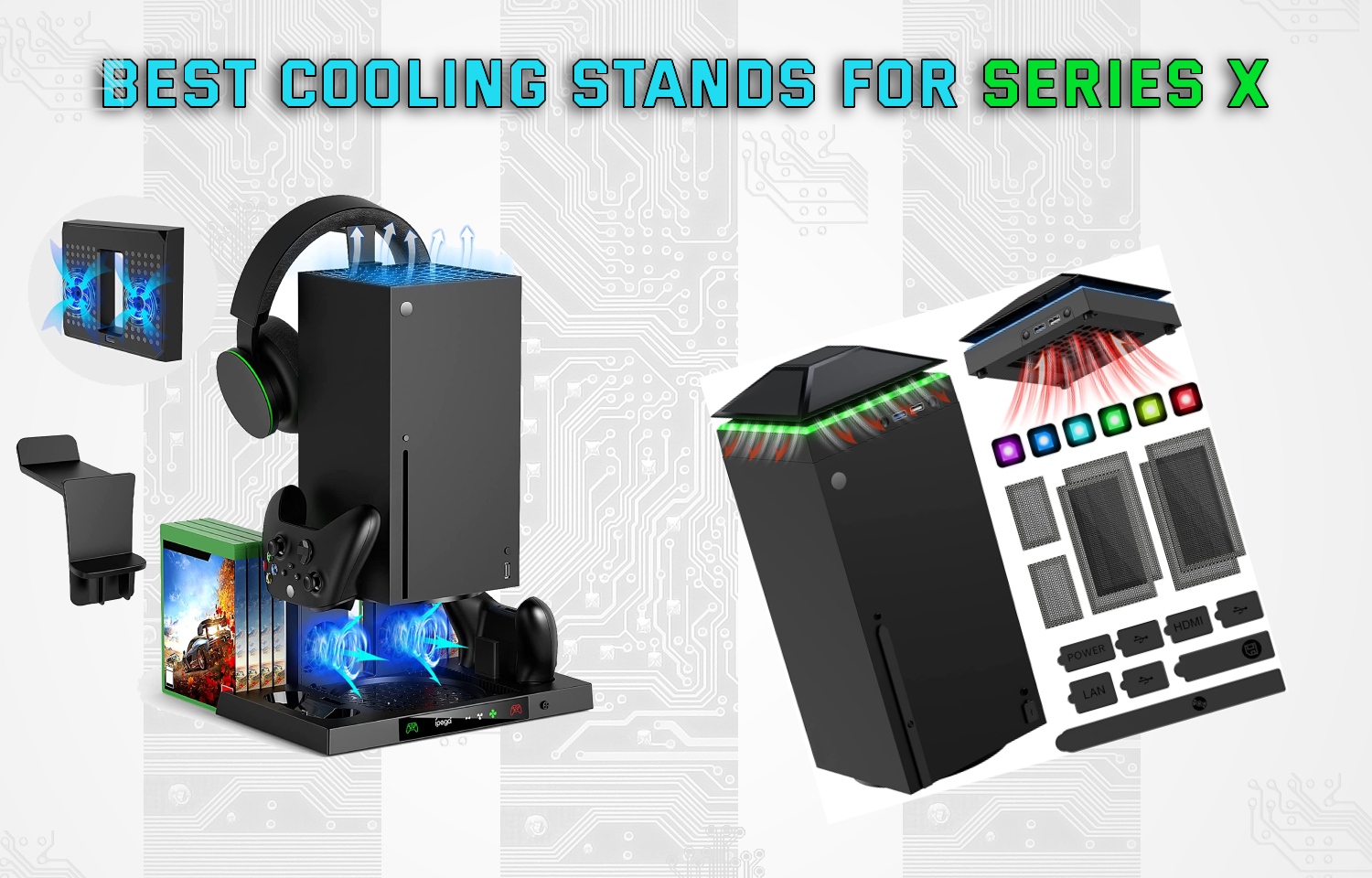 two of the best xbox series x cooling stands
